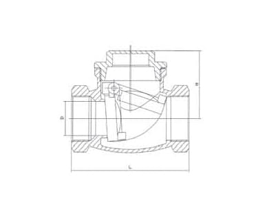 旋啟式止回閥尺寸圖